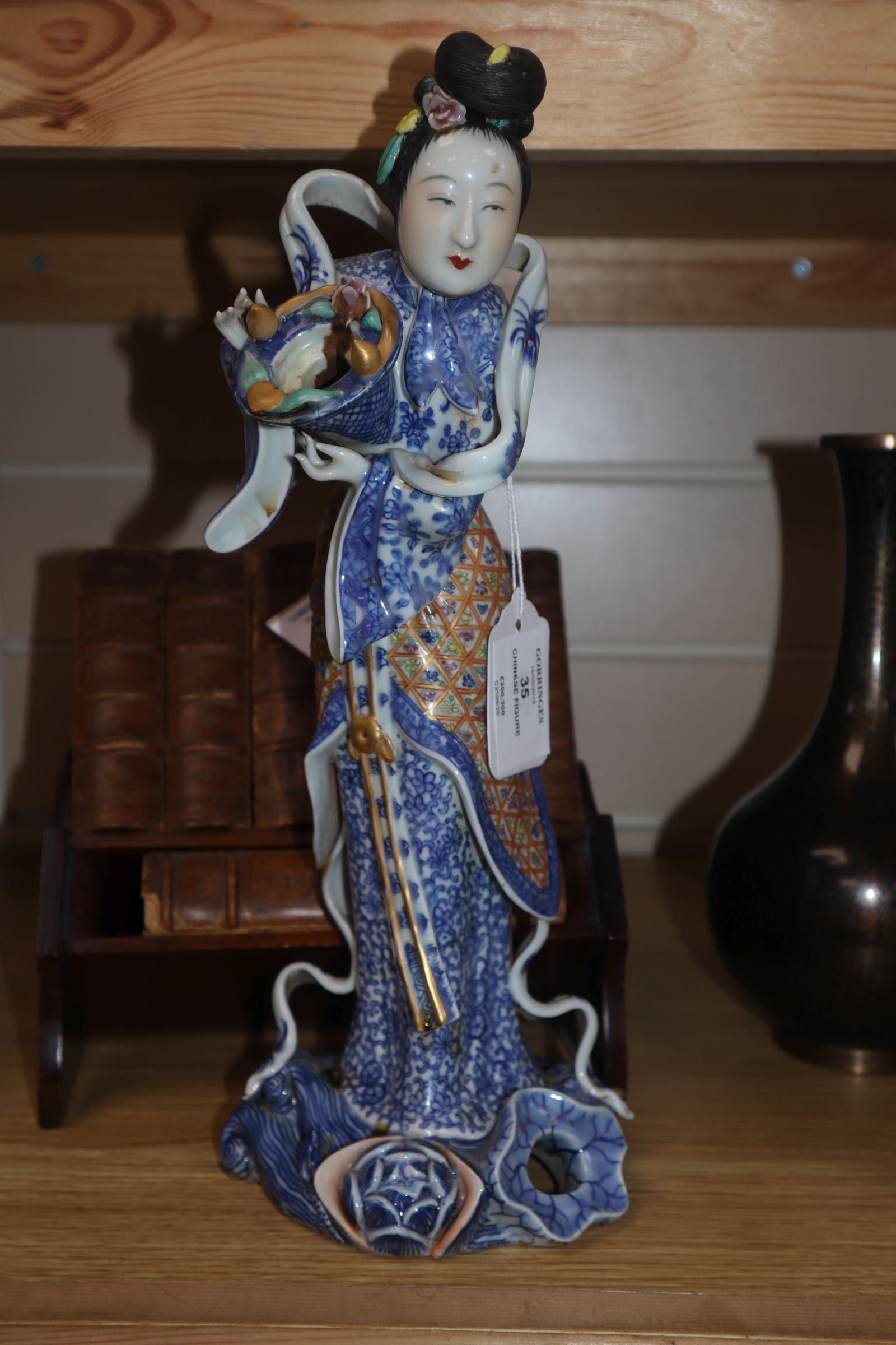 A Chinese famille rose figure of a lady height 33cm - Image 2 of 9