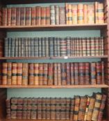 A large quantity of mainly 19th century leather bindings