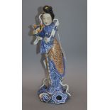 A Chinese famille rose figure of a lady height 33cm