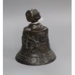 A 19th century copy of a bronze Italian Renaissance bell