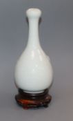 A Chinese garlic neck incised porcelain vase, Republic period Provenance - The owner and her