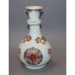 A Chinese famille rose garlic neck vase, Yongzheng period