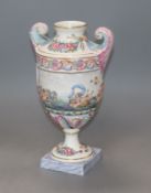 A Richard Ginori, Doccia Naples-style vase height 24cm