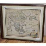 Emanuel Bowen, coloured engraving, A New and Accurate Map of Turky in Europe, 36 x 44cm