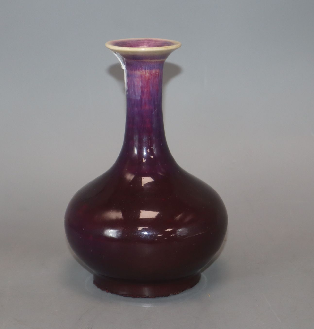 An 18th/19th century Chinese flambe vase height 17cm