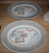 Two J Defries and Sons 'Excelsior' pattern meat platters