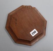 A Robert Thompson - The Mouseman octagonal oak cheese board