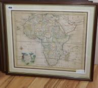 Emanuel Bowen, coloured engraving, A New and Accurate Map of Africa, 36 x 44cm