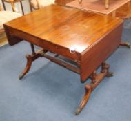A Regency mahogany sofa table W.94cm