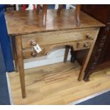 A George III oak lowboy W.76cm