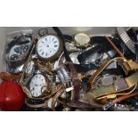 A large collection of assorted lady's and gentleman's wrist watches including Roamer, Rotary and