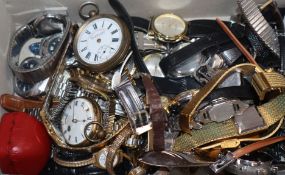 A large collection of assorted lady's and gentleman's wrist watches including Roamer, Rotary and