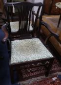 A set of eight George III style mahogany dining chairs (two with arms)