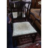 A set of eight George III style mahogany dining chairs (two with arms)