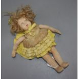A Lenci felt jointed doll with original clothing