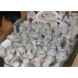 Two boxes of Crested china