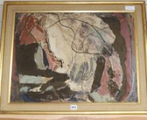 Guy Worsdell, mixed media on board, Abstract, signed, 49 x 64cm