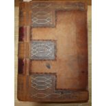 A leather bound ledger with references to Brighton