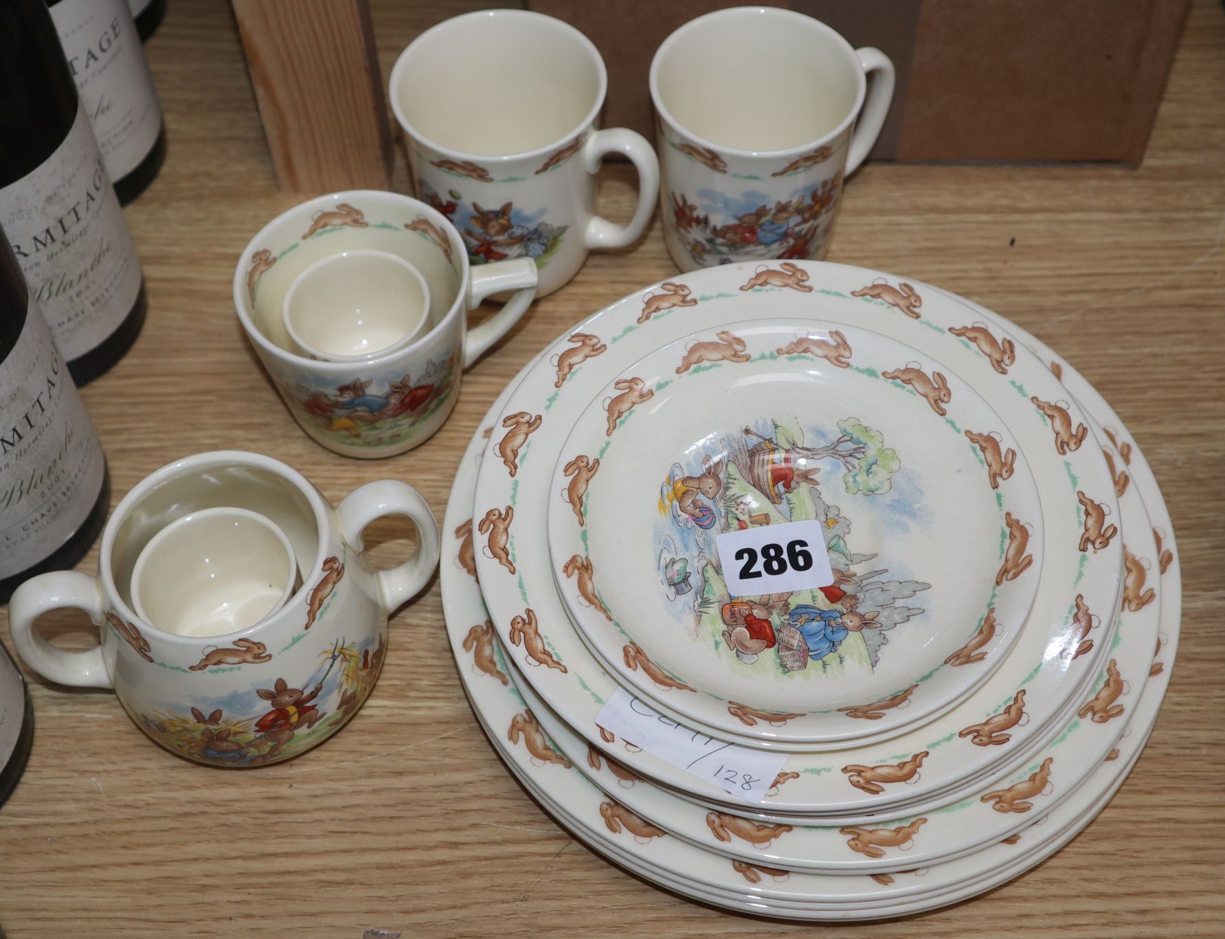 A group of Royal Doulton Bunnykins nursery wares