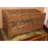 A Chinese camphorwood chest W.95cm