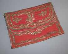 An ottoman gilt thread embroidered purse