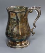 A late Victorian silver baluster-shaped mug, by Martin, Hall & Co, London 1892, 13.2cm, 9.5 oz.