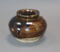 A Chinese glazed pot, Song / Yuan height 9cm