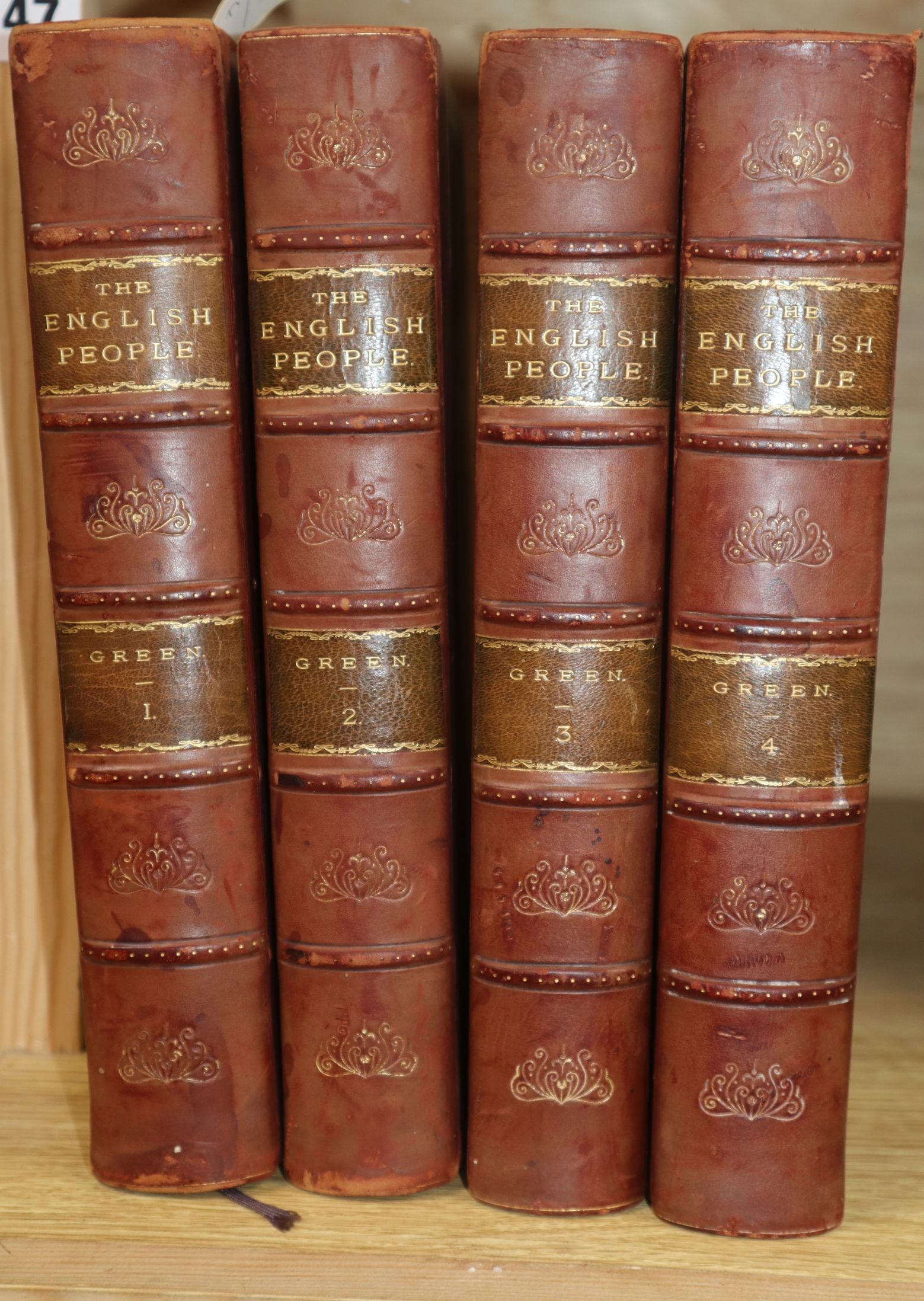 Green, J.R. - A Short History of the English People, vols 1 - 4, Macmillan and Co., 1892
