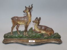 A cast iron 'deer' door stop height 20cm