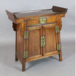 A Chinese hongmu cabinet, 19th century W.78cm Provenance - The owner and her family lived in