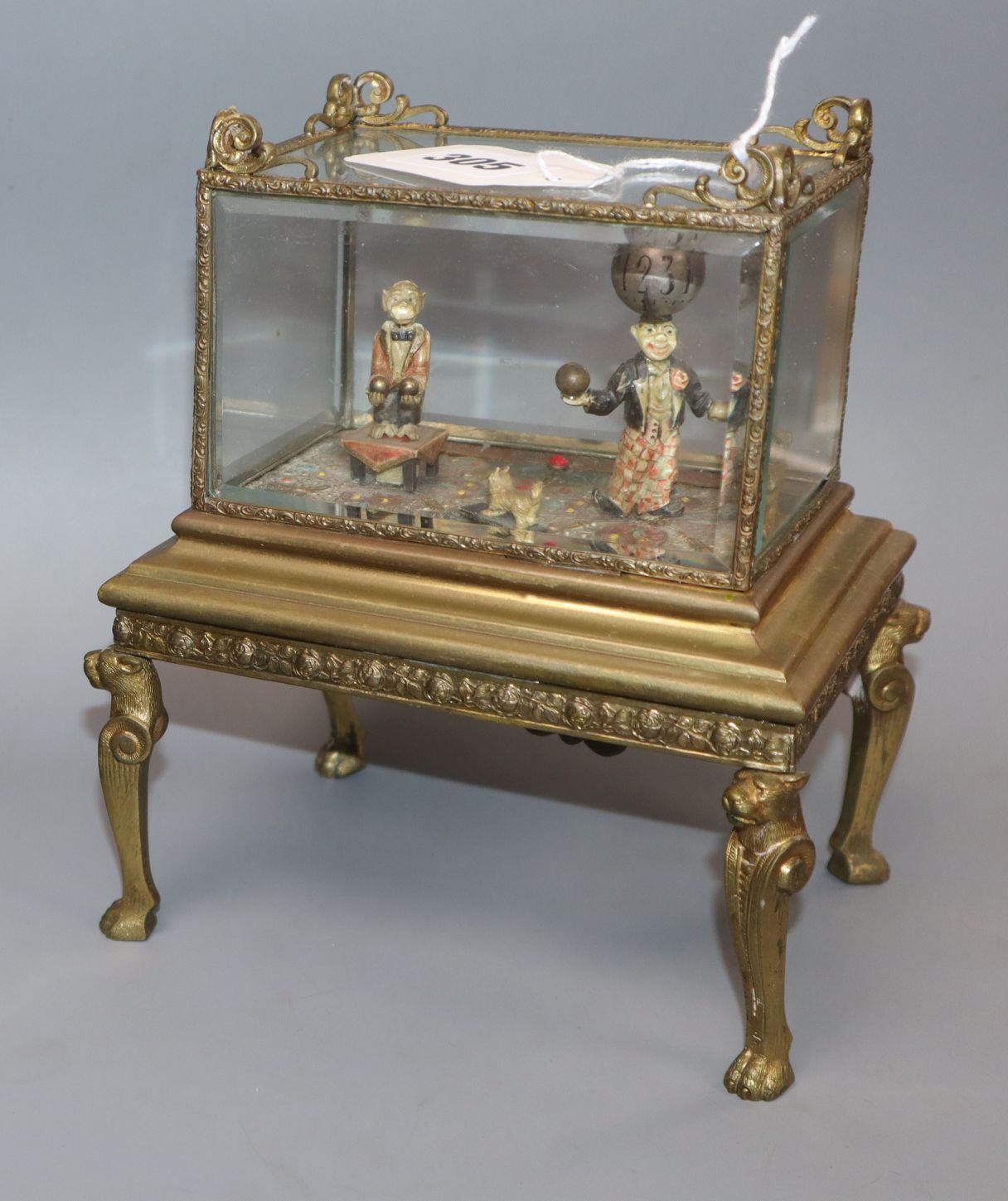 An Austrian ormolu cased automaton figural timepiece with musical movement, early 20th century