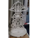 A Victorian Coalbrookdale-style cast iron stickstand, with kite mark H.72cm