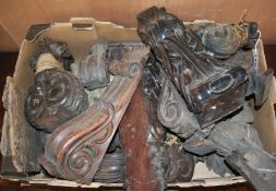 A quantity of 19th century carved corbels