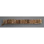 A 15ct gold gate-link bracelet.