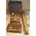 A 19th century Eugen Loeber plate camera and tripod stand