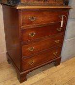 A small mahogany four drawer chest W.65cm