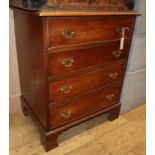 A small mahogany four drawer chest W.65cm