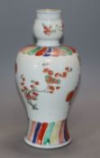 A Chinese Kangxi period wucai vase height 24cm