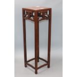 A small Chinese hongmu table, late 19th century height 62cm Provenance - The owner and her family
