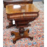 A mid 19th century French rosewood work table W.57cm