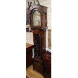 A George III mahogany eight day longcase clock, the brass dial marked Ogden Darlington H.220cm