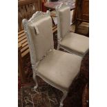A pair of 19th century painted French salon chairs