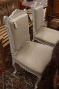 A pair of 19th century painted French salon chairs