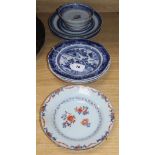 A group of 18th century Chinese export plates and saucers