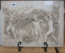A moulded Classical plaque decorated with putti in relief