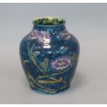 A Morrisware blue ground vase height 17cm