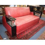 A Deco-style sofa W.183cm