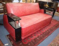 A Deco-style sofa W.183cm