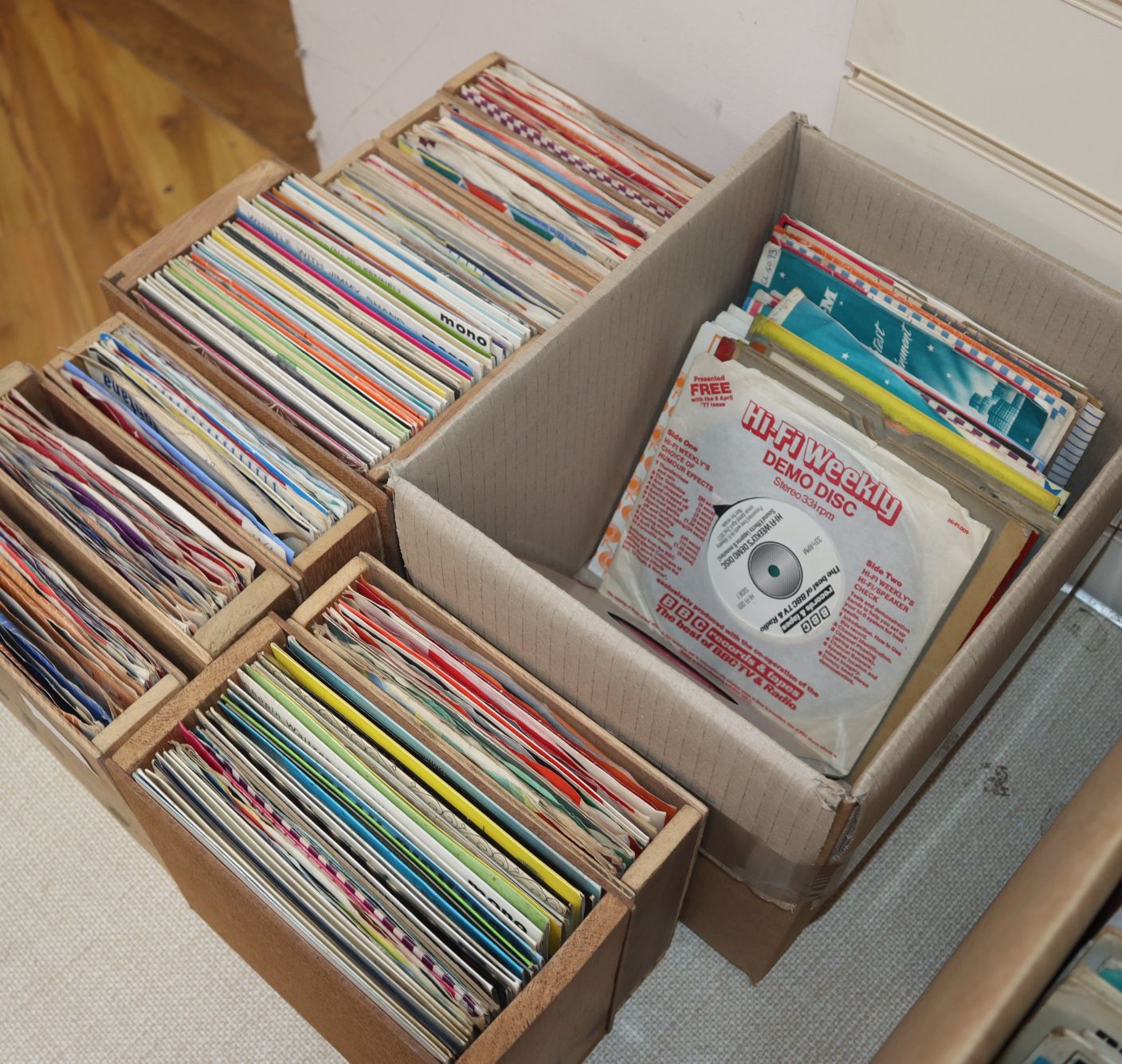 A collection of 1960s 45rpm singles to include Elvis Presley and Marty Robbins