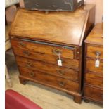 A George III mahogany bureau W.92cm